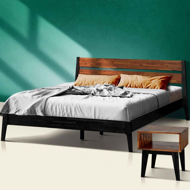 [Buy 1 Get 1] Callisto Solid Wood Bed Frame and Nightstand