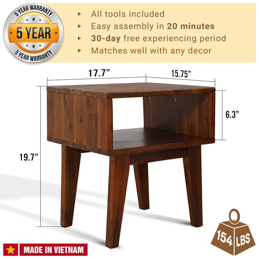 Serena Solid Wood Nightstand