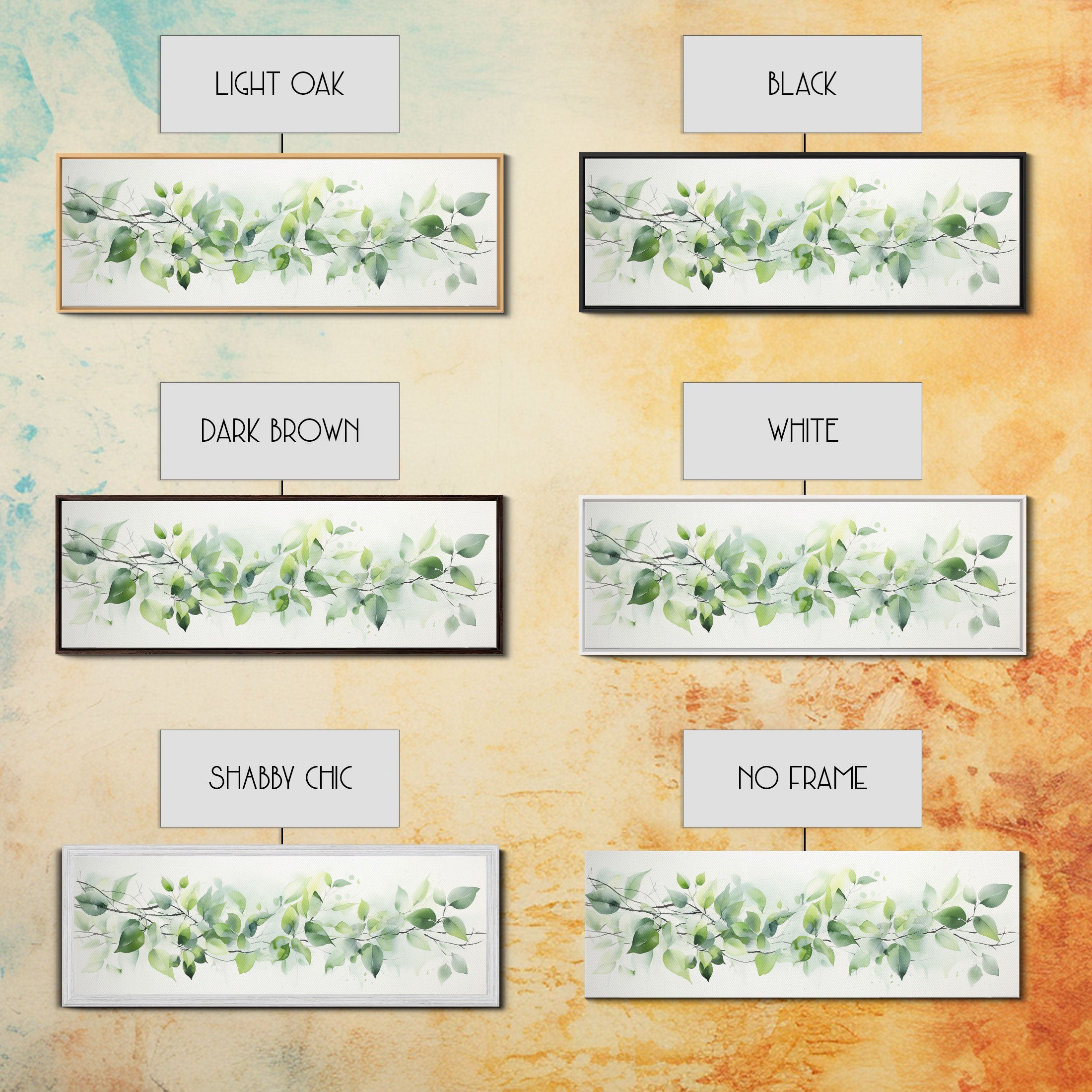 Botanical Art Print - Framed Canvas Print - Eucalyptus Art - Garden Print - Large Gallery Wrap Ready To Hang Wall Art, Optional Frame