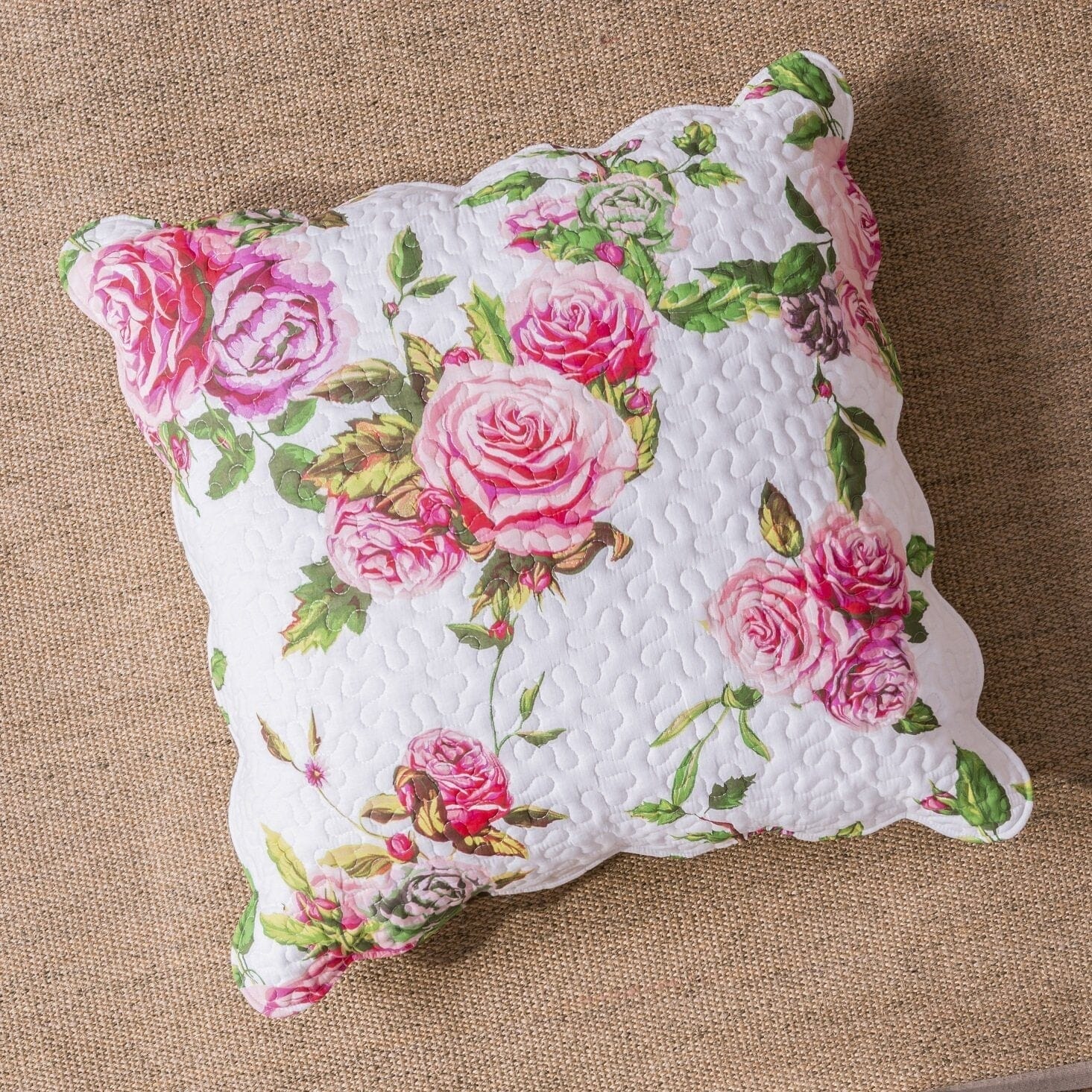 DaDa Bedding Bed in a Bag Bundle Set - Romantic Roses Lovely Blooming Floral Bedding Set (JHW-879)