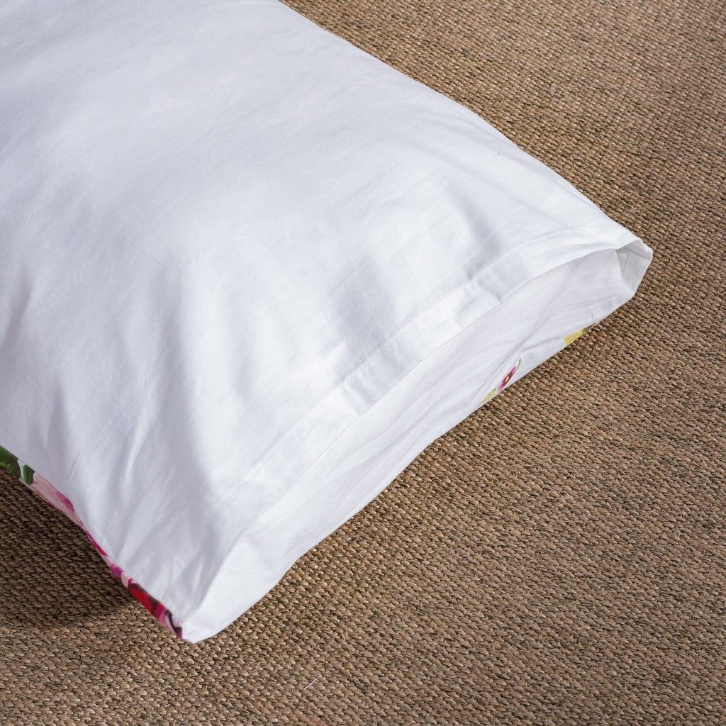 DaDa Bedding Romantic Roses Lovely Spring Pink Floral Garden Fitted & Flat Bed Sheet Set w/ Pillow Cases (JHW879)