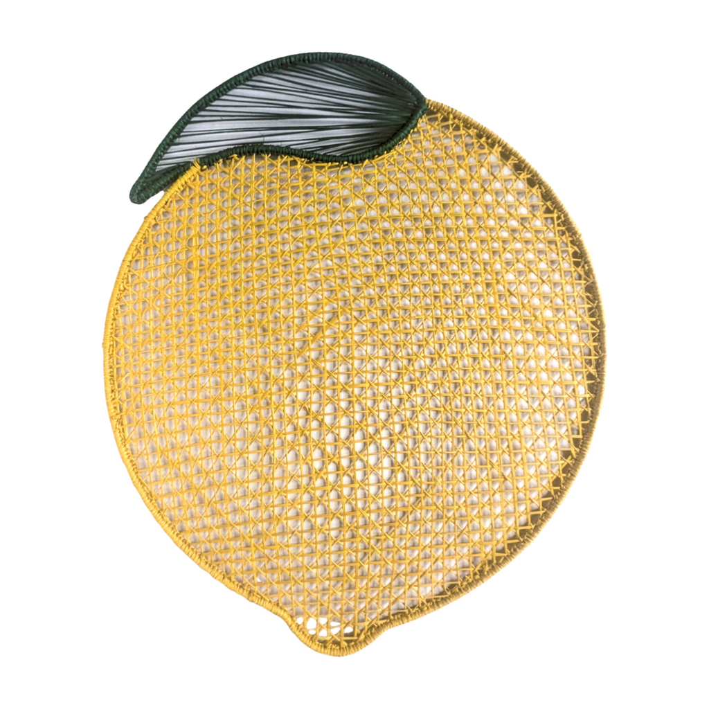 Lemon Handwoven Iraca Placemat