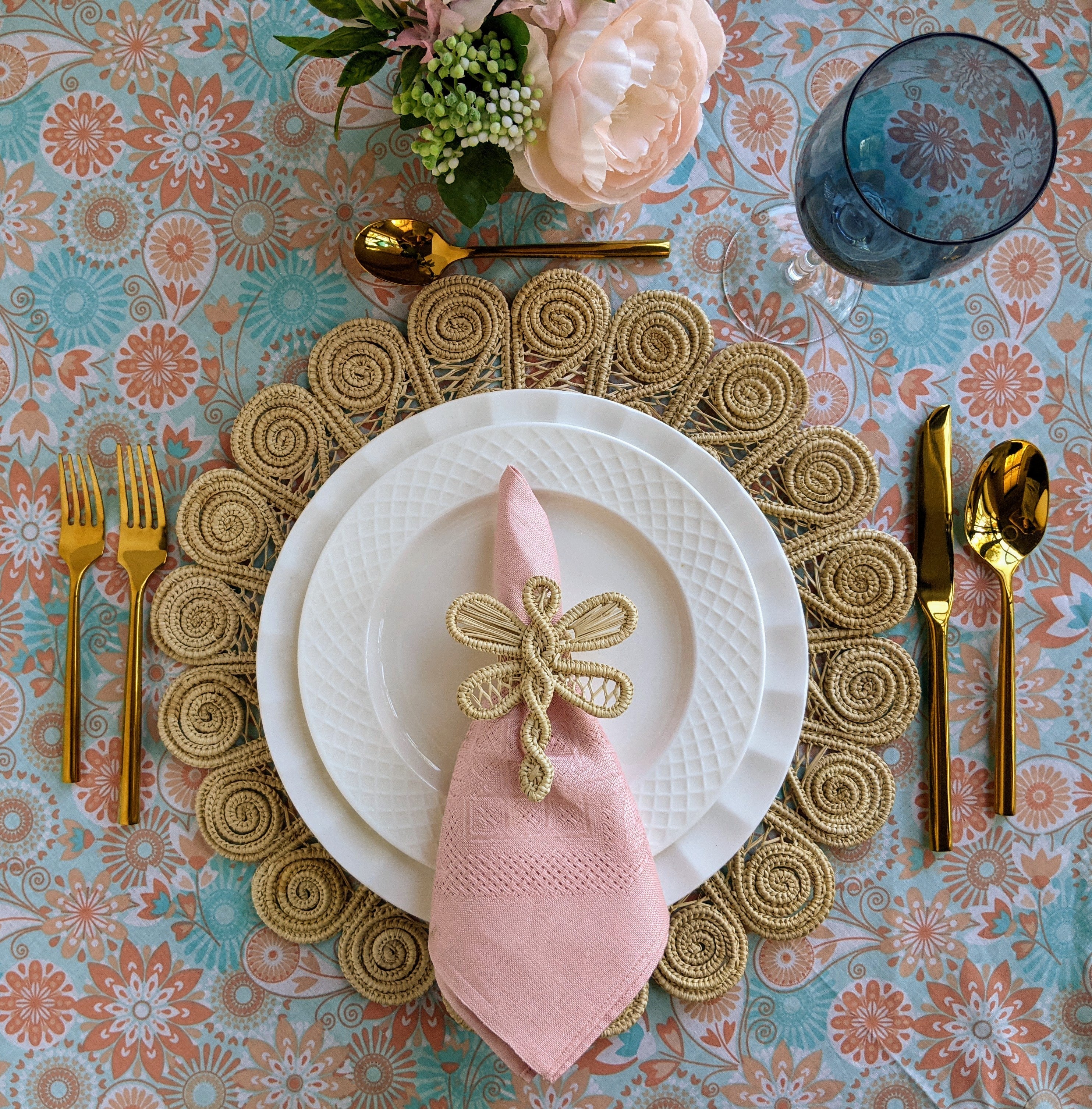 Dragonfly Handwoven Iraca Napkin Ring