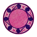 Passion Bloom Caracol Handwoven Iraca Placemat - Lilly Pulitzer inspired style