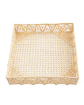 Pyramids Rectangle Handwoven Decorative Iraca Tray