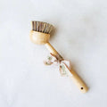 Tilley + Me Eco-Friendly Bamboo Dishwashing Brush with Handle - Palm Fiber Bristles