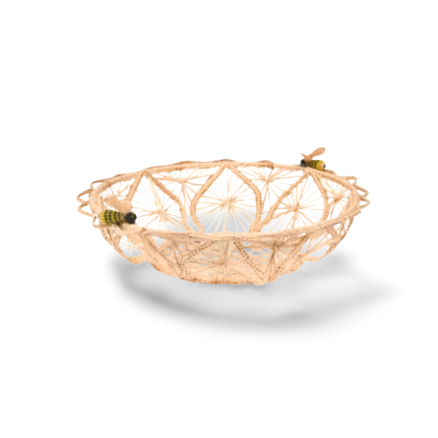 Busy Bees Handwoven Iraca Basket