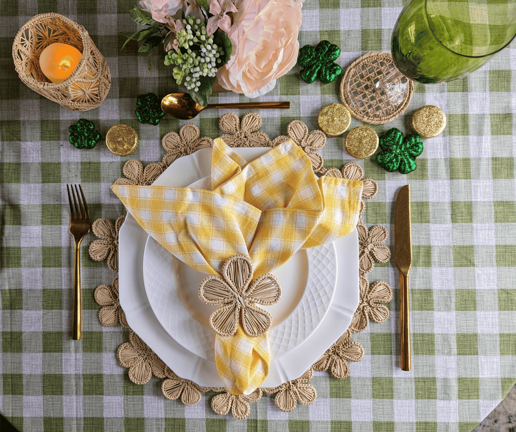 Daisy Handwoven Iraca Napkin Ring