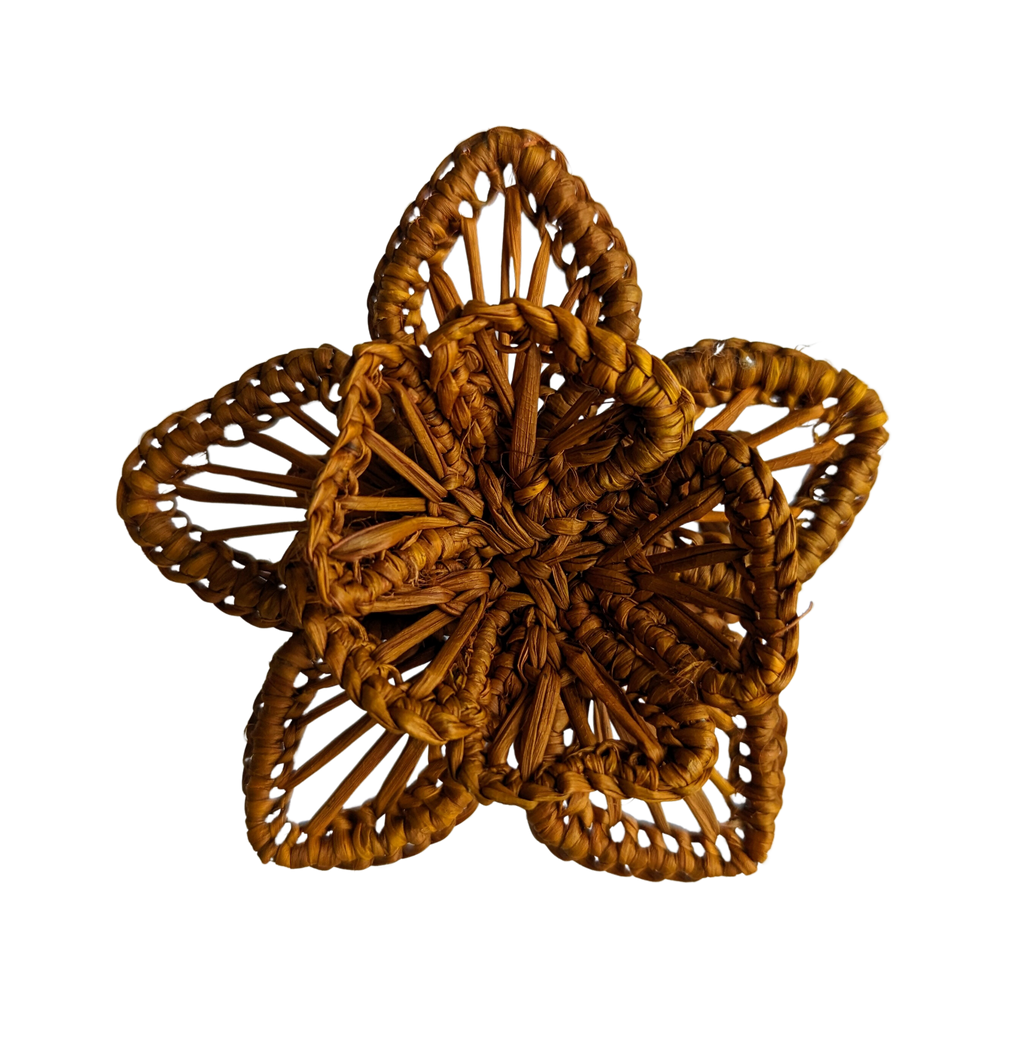 Star Flower Handwoven Iraca Napkin Ring