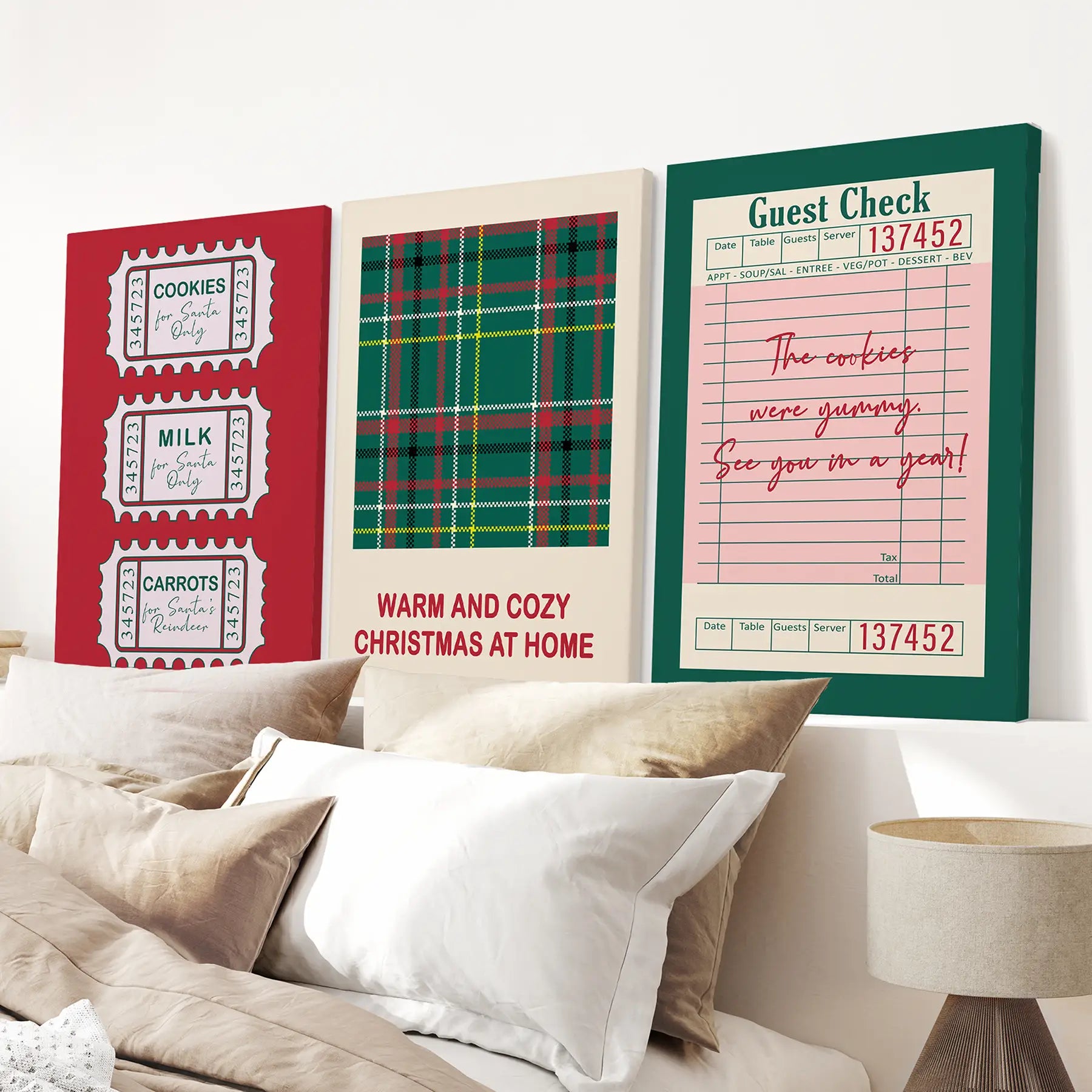 Cozy Seasonal Christmas Decor Wall Art Posters