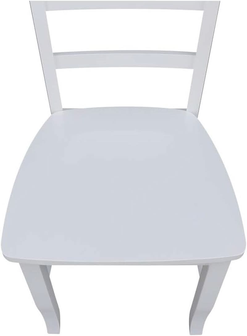 Madrid Ladderback Dining Chairs Set Of Two White Finish