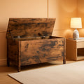 Rustic Brown SolidWood Toy Box Storage LargeCapacity