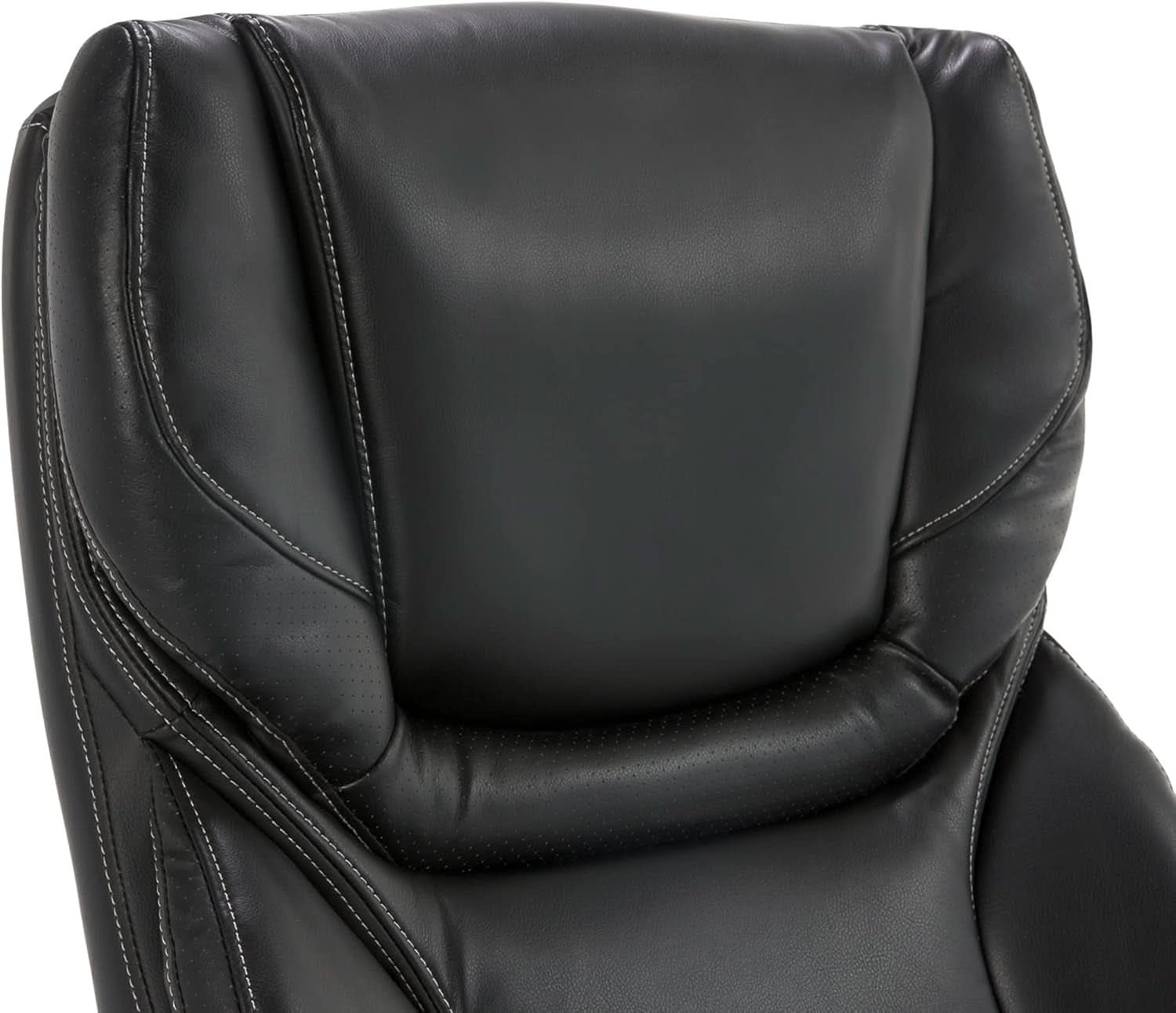 Big And Tall Executive Office Chair With Wood Accents