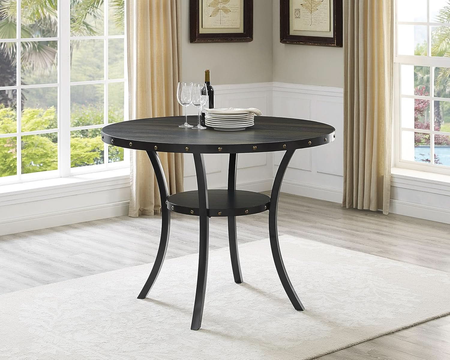 Espresso Wood Counter Height Dining Set