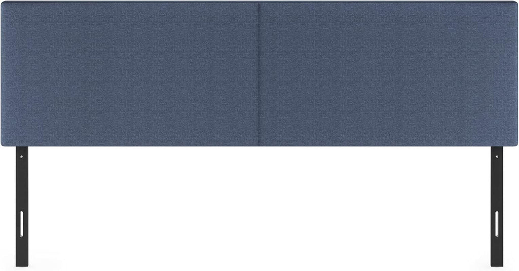 Stylish King Size Upholstered Headboard in Denim