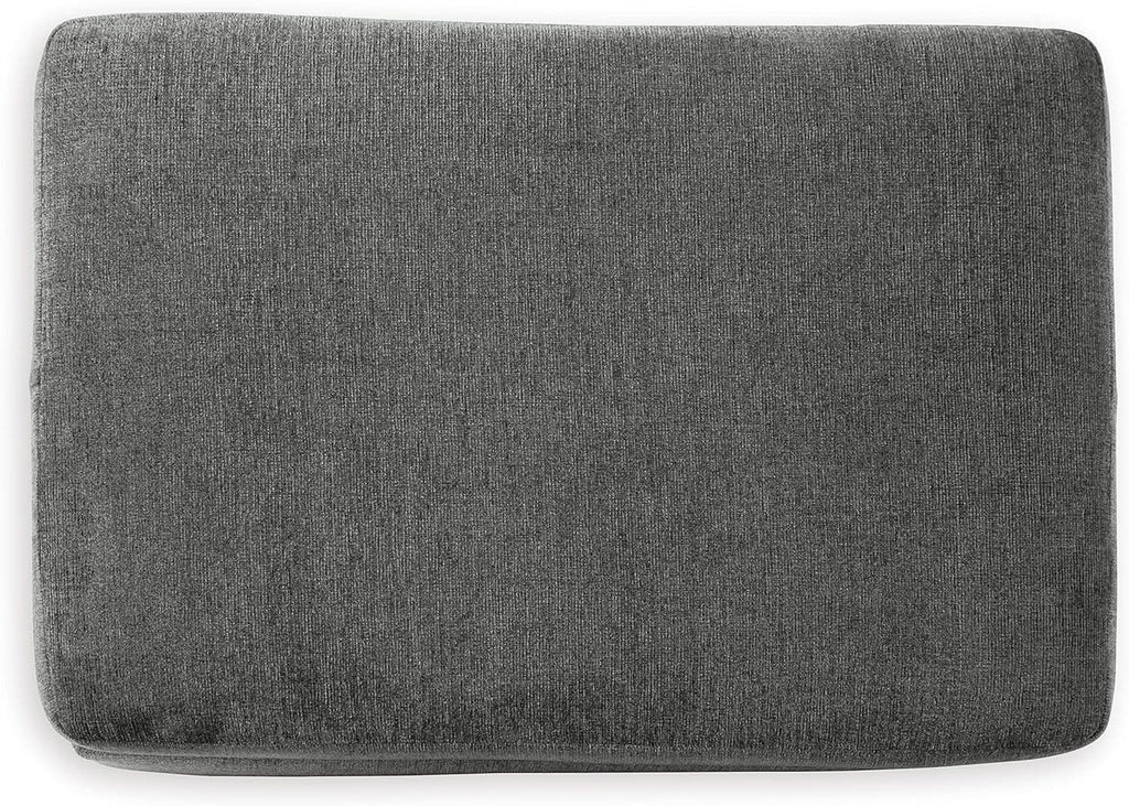 Stairatt Rectangular Gray Upholstered Ottoman Cushioned