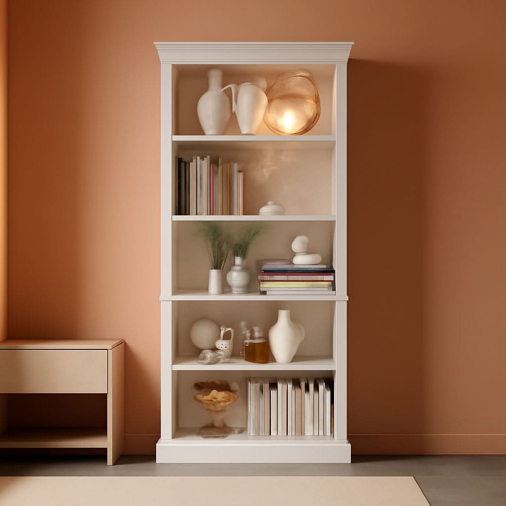 White 72 Inch Tall Bookcase For Living Room Storage