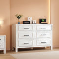 White 6 Drawer Dresser With Built In Power Outlet Chest