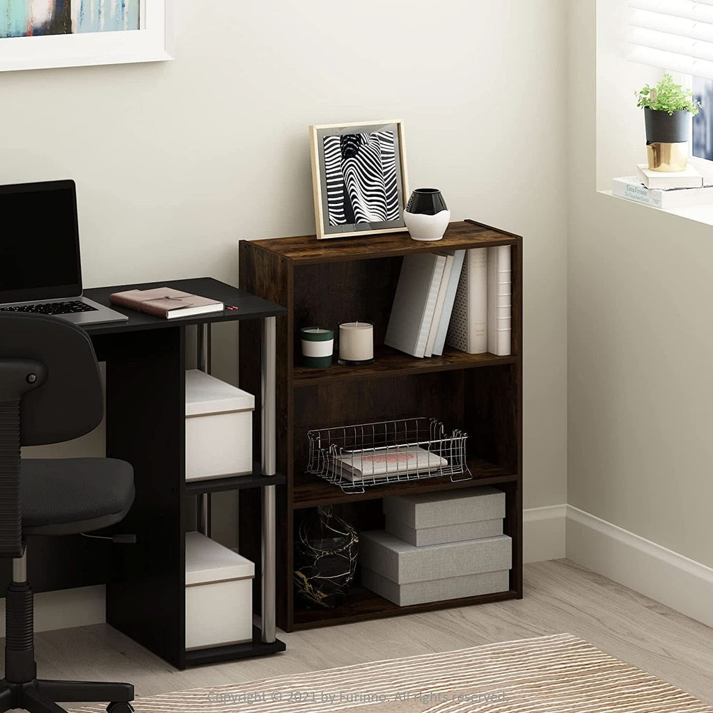 Pasir 3 Tier Open Shelf Bookcase Amber Pine Finish