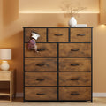 Tall Fabric Dresser With 11 Drawers Storage Tower Unit