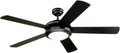 Comet 52 Inch Matte Black Ceiling Fan With LED Light Kit