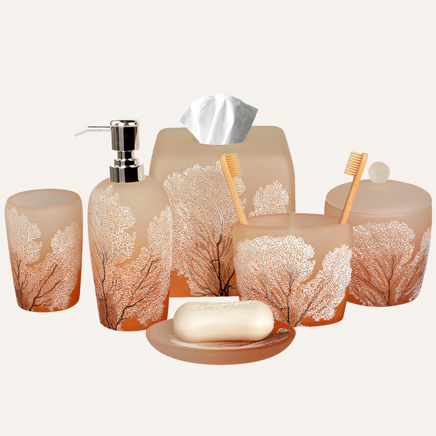 The Carruthers Collection – Elegant Modern Bathroom Décor Accessories Set of 6