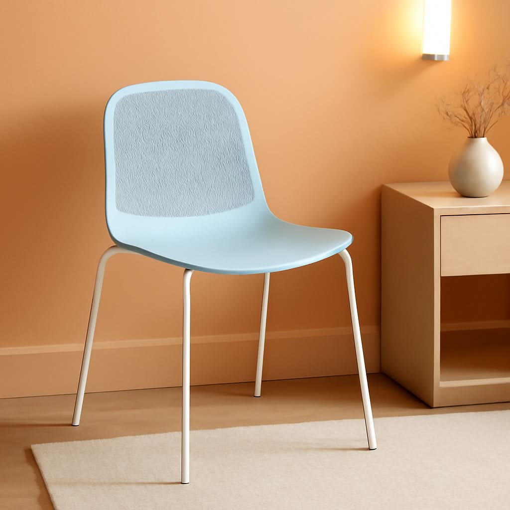 Armless Modern Chairs With Metal Legs Set Of 4 For Dining