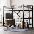 Twin Loft Bed With Ladder And Guard Rail In Rustic Style