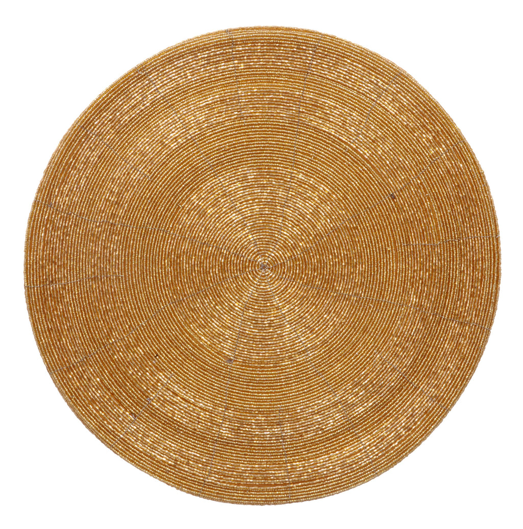 Everly Grace – Beaded Placemats, The Everly Collection Elegant Decorative Dining Table Décor 14 inch