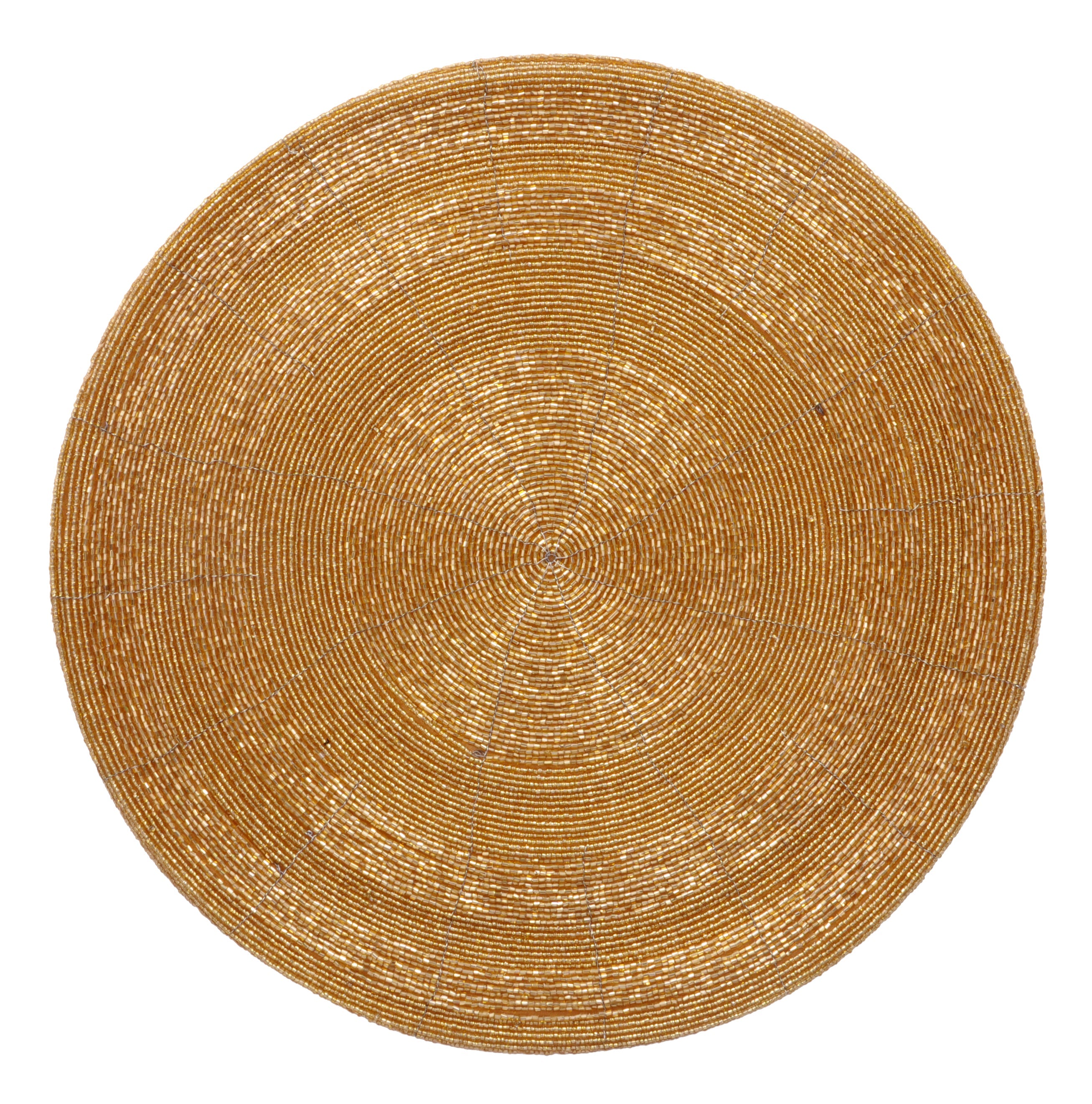 Everly Grace – Beaded Placemats, The Everly Collection Elegant Decorative Dining Table Décor 14 inch