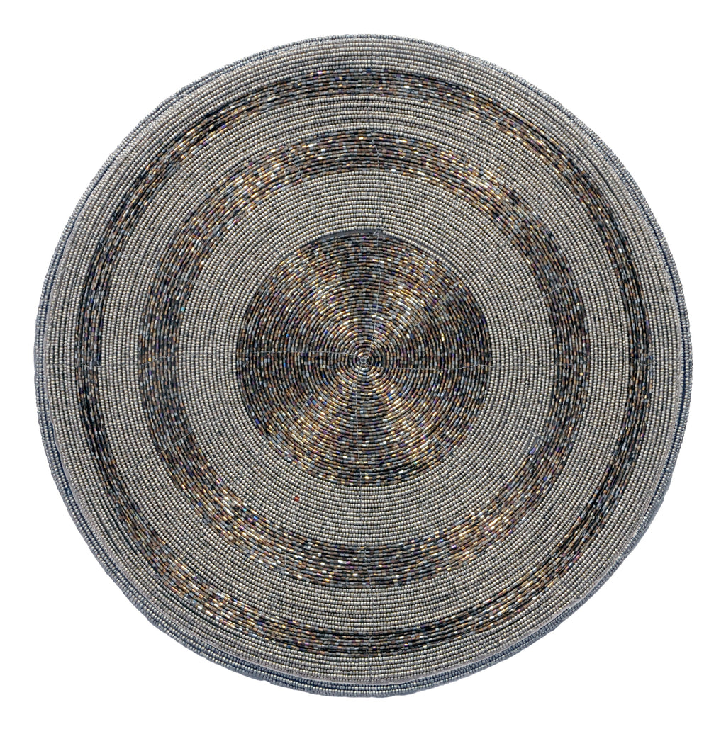 Vaiga Grace – Beaded Placemats, The Vaiga Collection Elegant Decorative Dining Table Décor 14 inch