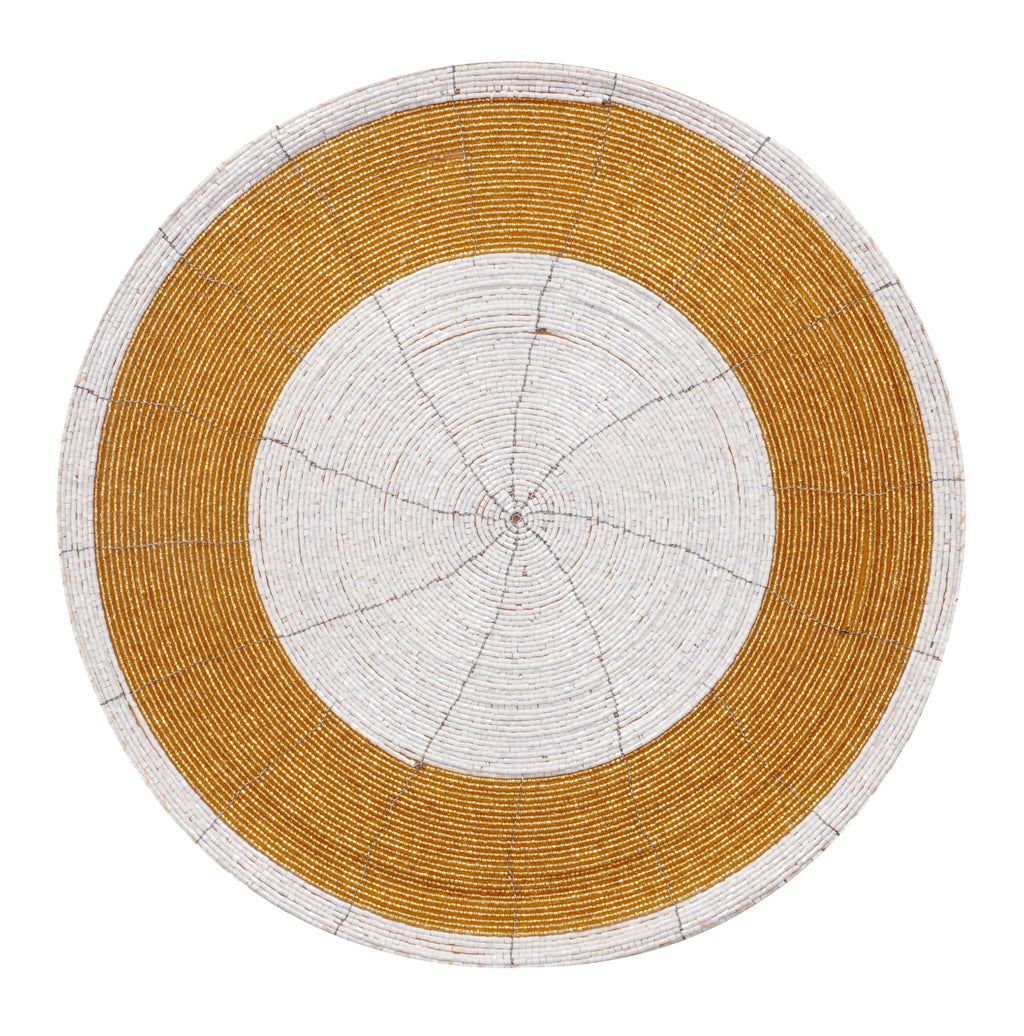 Amberly Grace – Beaded Placemats, The Amberly Collection Elegant Decorative Dining Table Décor 14 inch