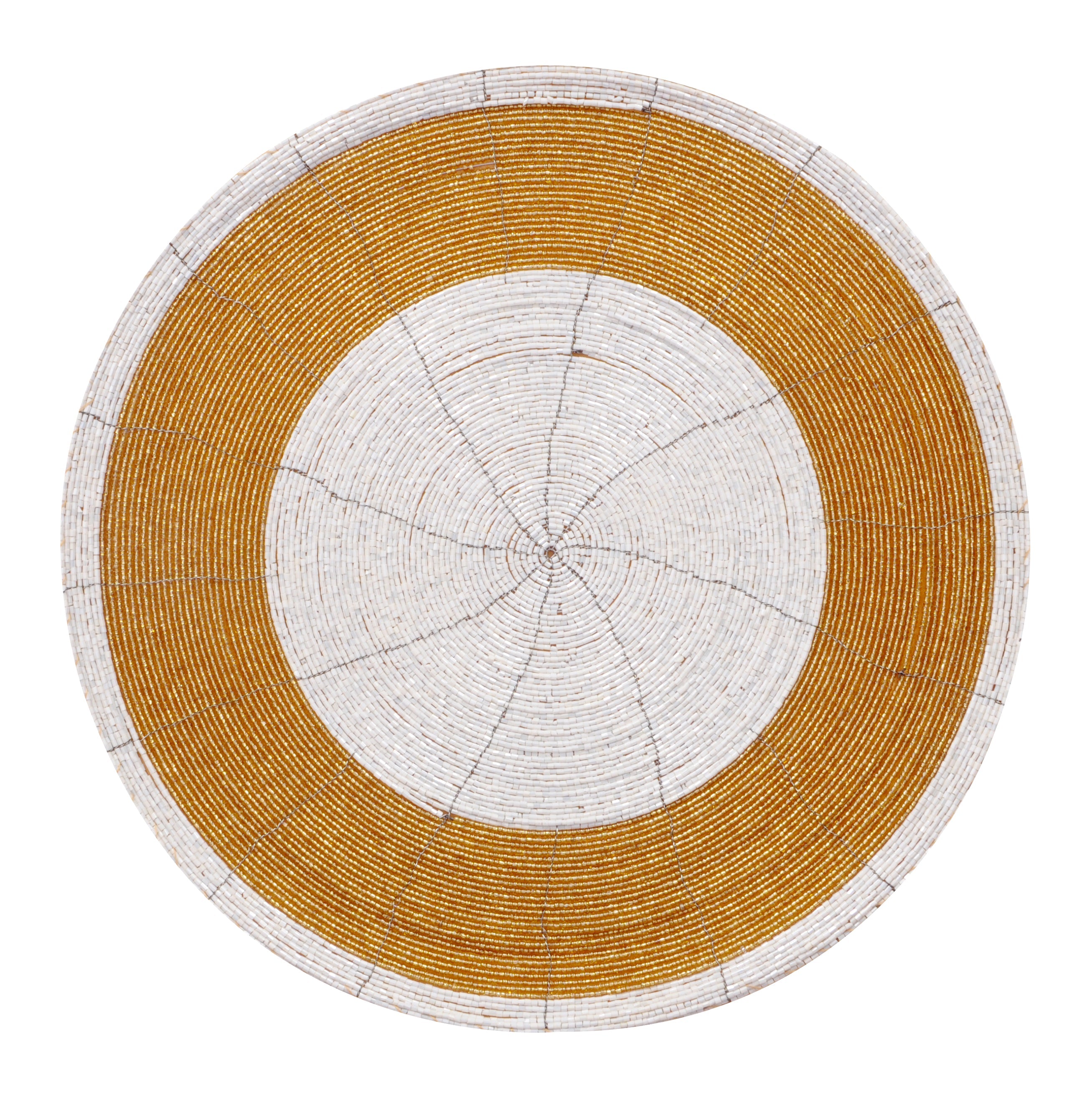 Amberly Grace – Beaded Placemats, The Amberly Collection Elegant Decorative Dining Table Décor 14 inch