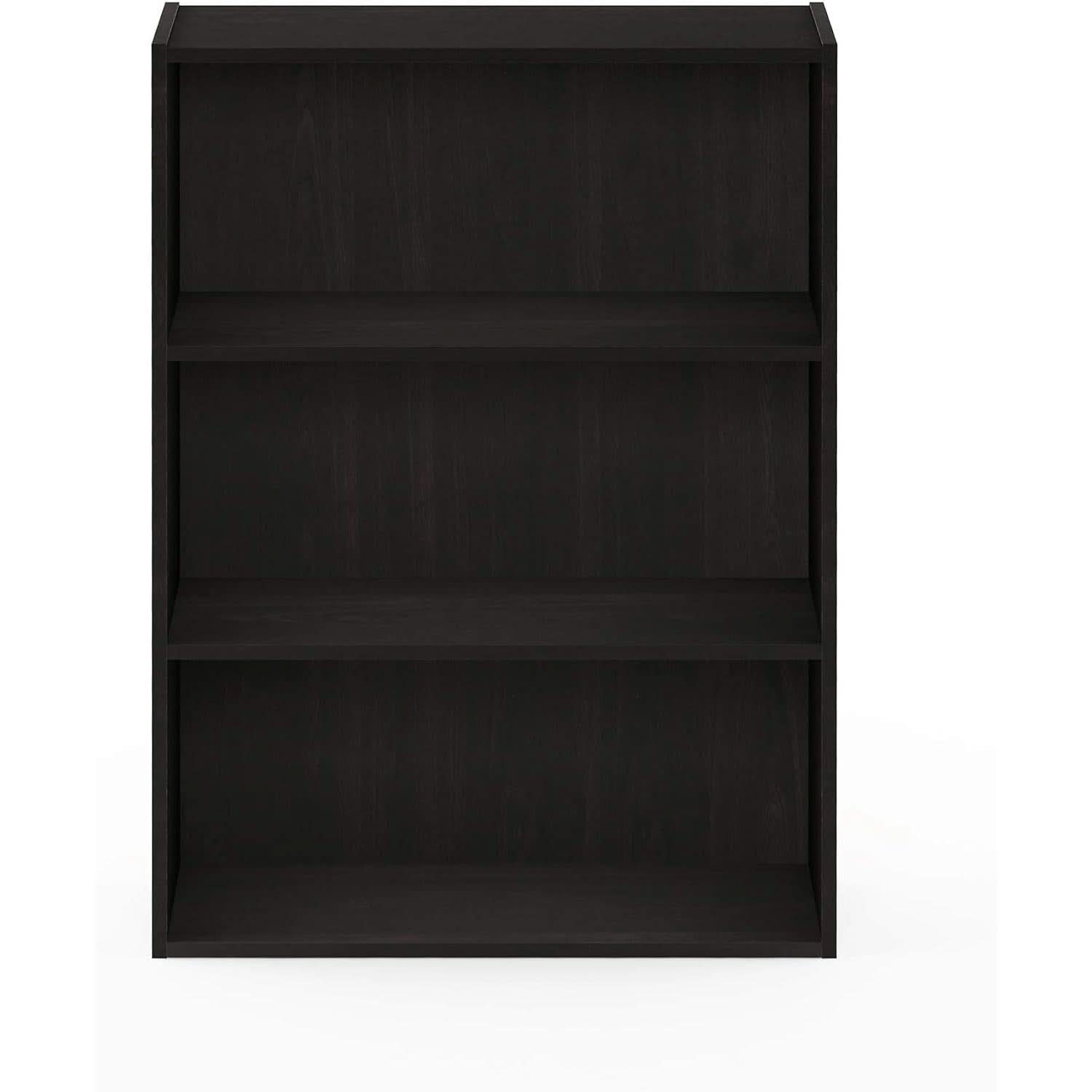 Pasir 3 Tier Open Shelf Bookcase In Espresso Finish