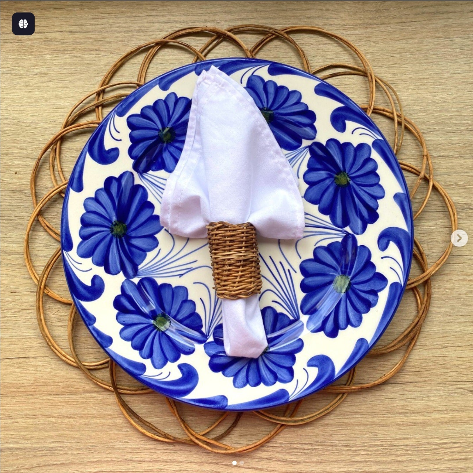 Rustic Rattan Napkin Ring