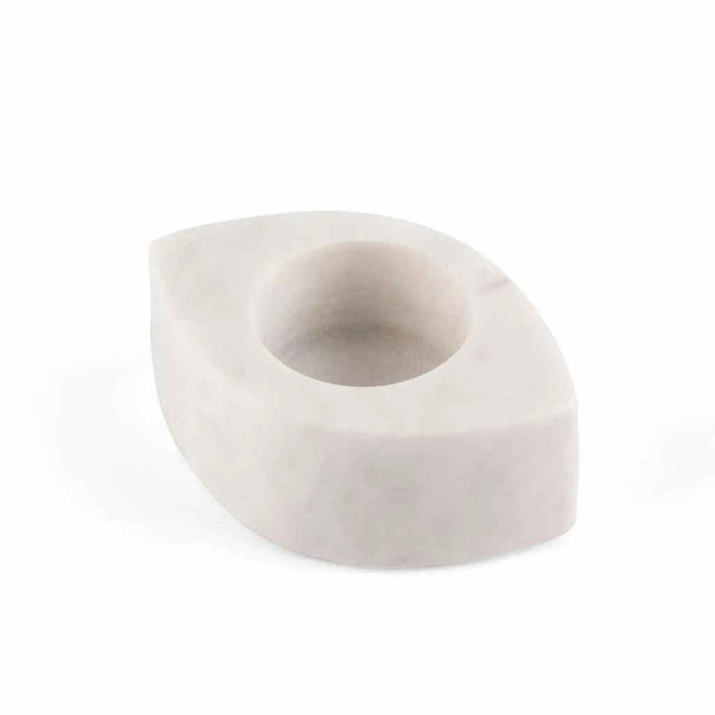 2-Piece Blossom Marble Tea Light Holders