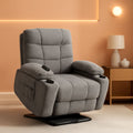 Power Lift Recliner Chair With Extended Footrest Light Grey