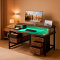 47 Inch Computer Desk With Monitor Stand For Home Office