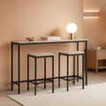 Greige Rectangular Industrial Bar Stool Set of 2, 15in Seat
