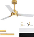 42 Inch Gold Ceiling Fan With Integrated LED Lighting