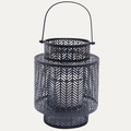 Black Hanging Candle Holder Lantern