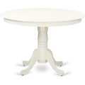 Round Dining Table With Pedestal Legs In Rich Color Finish