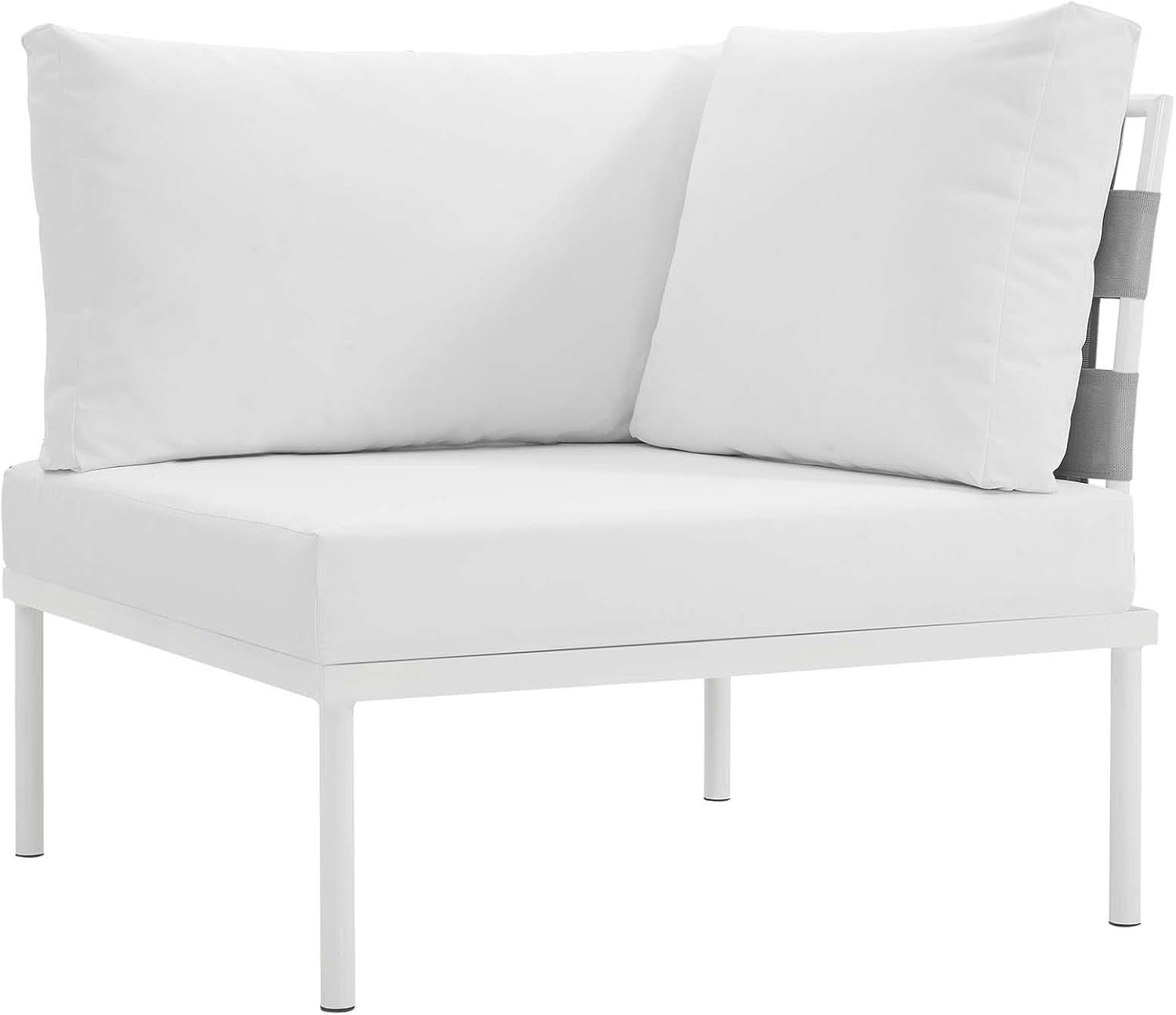 8 Piece White Aluminum Outdoor Patio Furniture Set