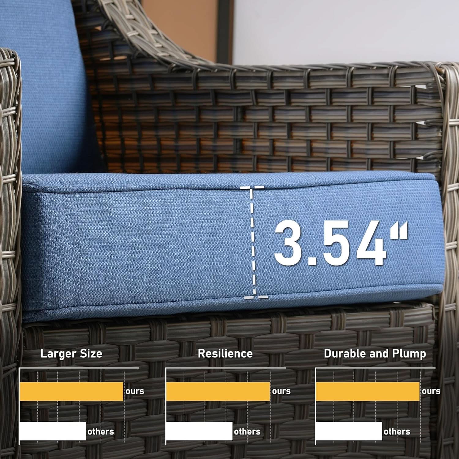 All Weather 5 Piece Outdoor Sofa Set with Swivel Rockers