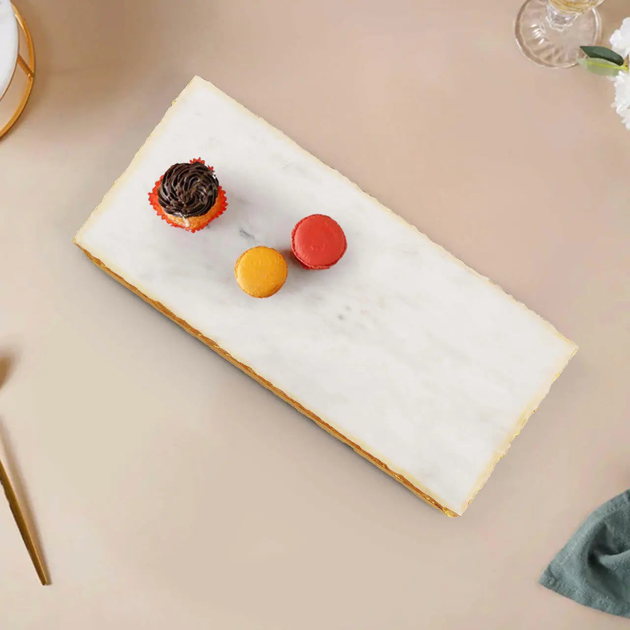 Chateau Marble Gold Foil Serving Board