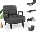 Comfy Convertible Sleep Chair Bed with Adjustable Backrest
