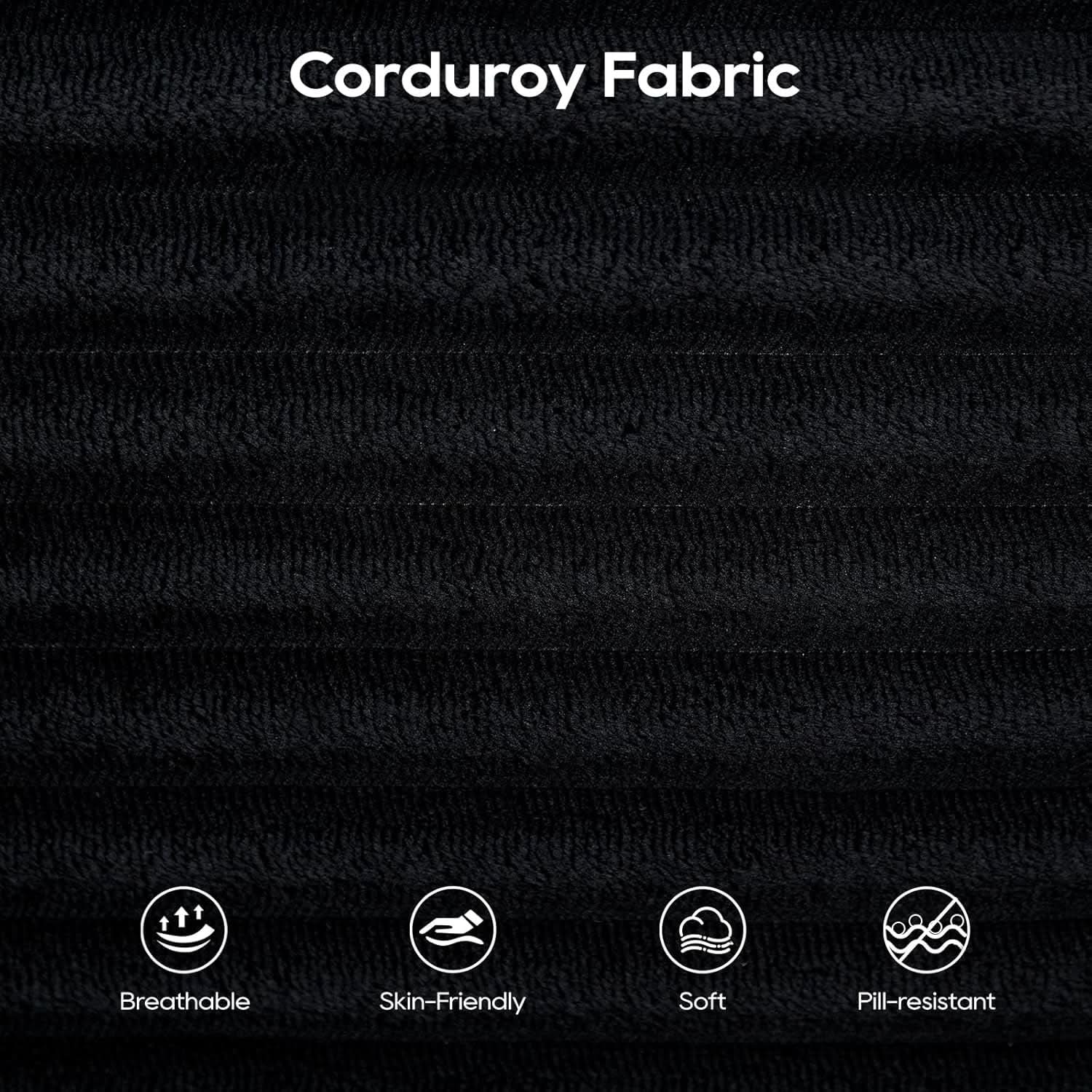 Convertible Corduroy Love Seat Sofa for Small Spaces