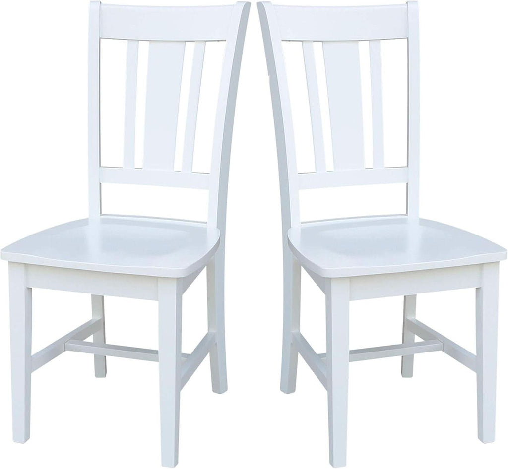 Set of Two White San Remo Splatback Dining Chairs