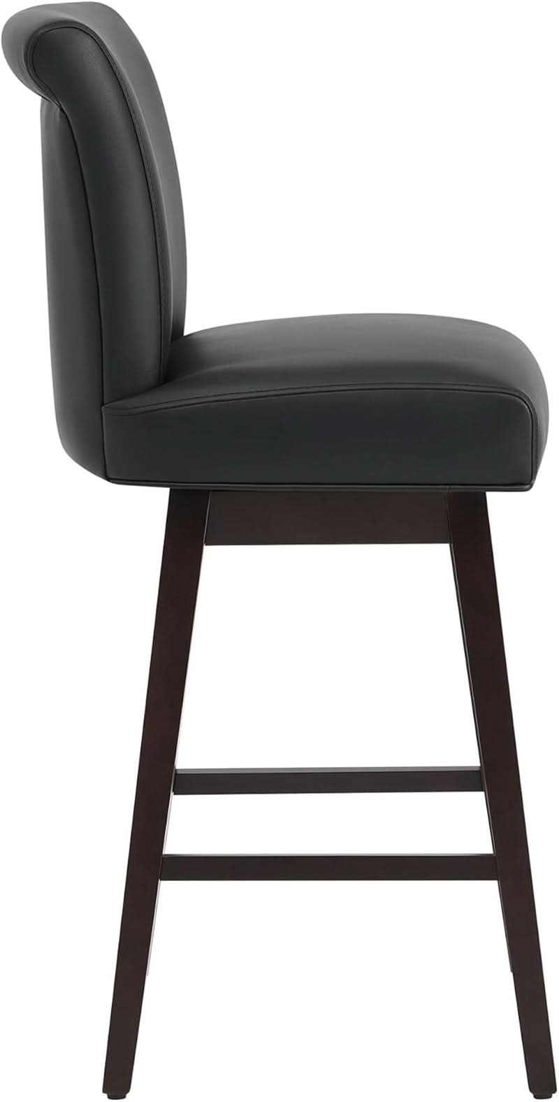 30 Inch Counter Height Swivel Bar Stools Set Of 2 Black