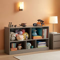 Grey 5 Section Toy Organizer And Bookshelf For Kids Storage